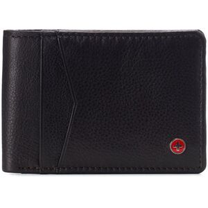 Alpine Swiss Mens Slimfold Wallet RFID Safe Bifold Genuine Leather ID Window